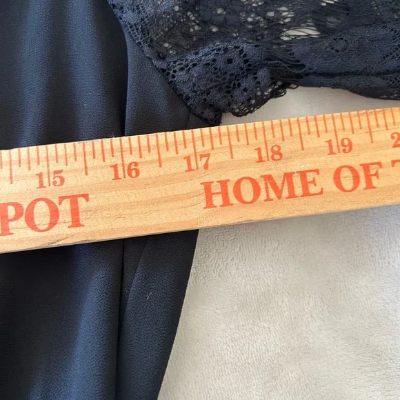 Cotton Candy Black Lace Romper with bell sleeve. Size Small.  007 - Picture 5 of 11